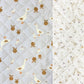 Tissu Coton Matelassé Réversible | Jacapi Parme Blanc | Carreaux