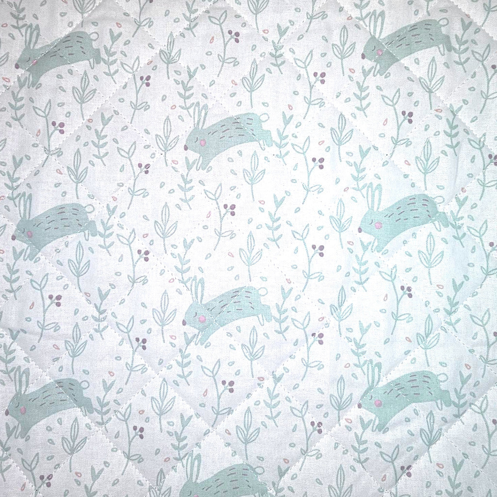 Tissu Coton Matelassé Réversible | Silva Hople Grège | Carreaux