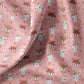 Tissu Coton Lapin Renard Anibel Fond Rose | Laize 1m50
