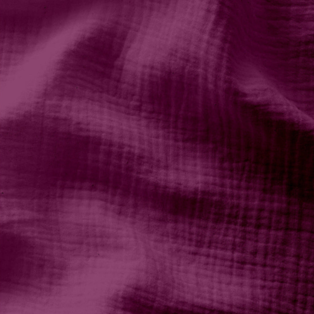 Double Gaze De Coton Uni - Dahlia - Laize 130cm