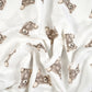 Double Gaze De Coton Imprimé | Ourson Teddy Fond Beige | Laize 135cm