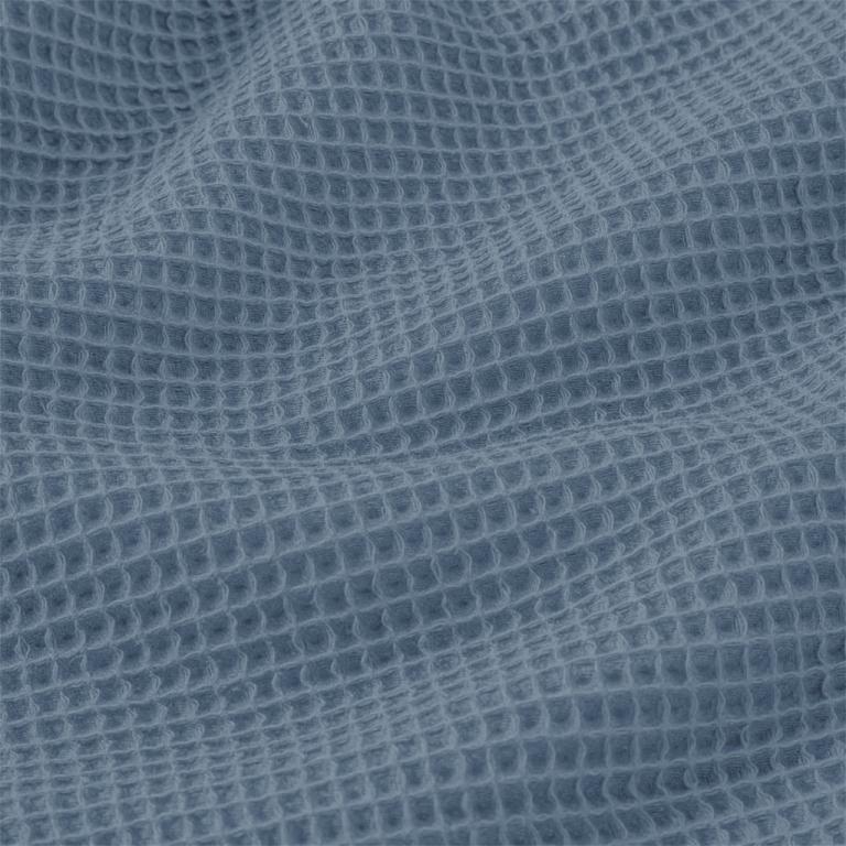 Nid d'abeille 100% Coton Gaufré | Bleu Jeans | 1m x 1m55