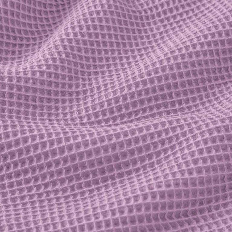 Nid d'abeille 100% Coton Gaufré | Lilas Clair | 1m x 1m55