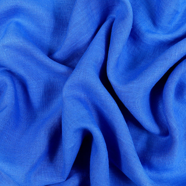 Tissu 100% Lin Lavé | Bleu Sapphire Stonewashed | 190gr/m² Laize 1m45