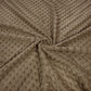 Tissu Minky A Pois Premium 380g/m² - Brun Latte