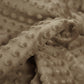 Tissu Minky A Pois Premium 380g/m² - Brun Latte