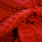 Tissu Minky A Pois Premium 380g/m² - Rouge Tomate