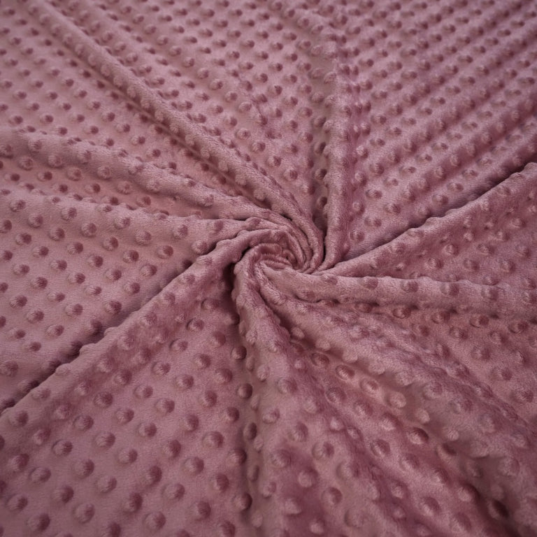 Lot de 8 Coupons de Tissu Minky à Pois | Minimum 50cm x 50cm | Coloris aléatoires