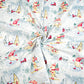 Coton Noël Sport de Glisse Fond Bleu Clair | 1m x 1m60