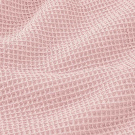 Nid d'abeille 100% Coton Gaufré | Rose Blush | 1m x 1m55