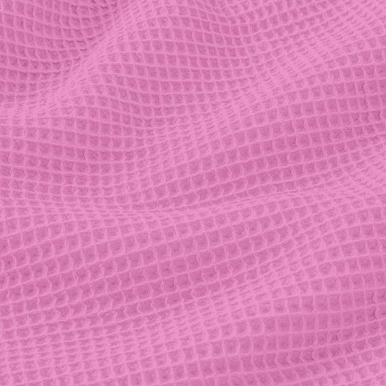 Nid d'abeille 100% Coton Gaufré | Rose Bonbon | 1m x 1m55