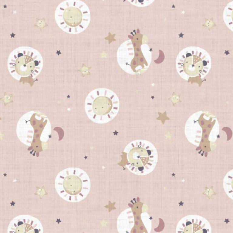 Safari Bloubi Rose Poudré | 1m x 1m50
