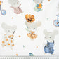 Coton Animaux Souris Vélo Fond Blanc | 1m x 1m60