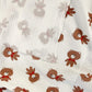 Double Gaze De Coton Imprimé | Ourson Brun | Laize 135cm
