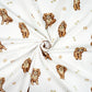 Tissu Coton Chien Spaniel Fond Blanc | Laize 1m55