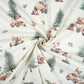 Tissu Coton Course Dans la Forêt Fond Ecru | Laize 1m55