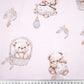 Tissu Coton Teddy Paniers Fond Rose | Laize 1m55