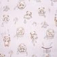 Tissu Coton Teddy Paniers Fond Rose | Laize 1m55