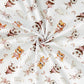 Tissu Coton Animaux Ballerines Fond Blanc | Laize 1m50