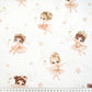 Coton Ballerines Beiges Etoiles Fond Blanc | 1m x 1m60