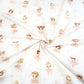 Coton Ballerines Beiges Etoiles Fond Blanc | 1m x 1m60