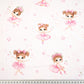 Coton Ballerines Roses Etoiles Fond Rose | 1m x 1m60