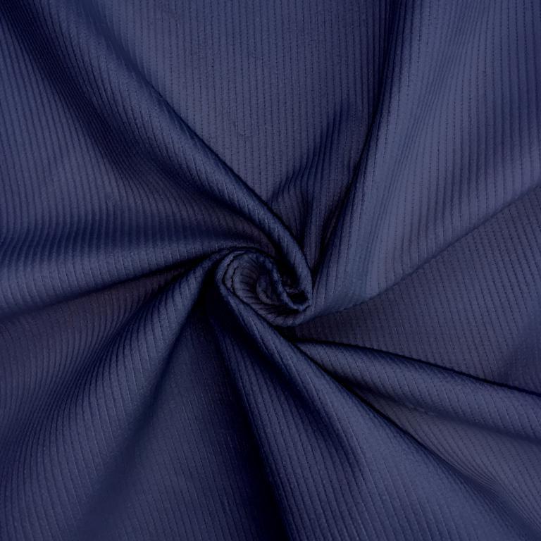 Velours Coton 500 Raies Bleu Foncé | 1m x 1m50