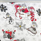 Bonhomme de Neige Rouge sur Fond Blanc | 1m x 1m60