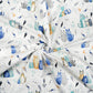 Tissu Coton Chats Turquoise Bleu Fond Blanc | Laize 1m60