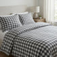 Tissu Coton Géométrique Carrés Buffalo Gris | Laize 2m20