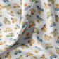 Tissu Coton Animaux Voiture Vroom Fond Blanc | Laize 1m50
