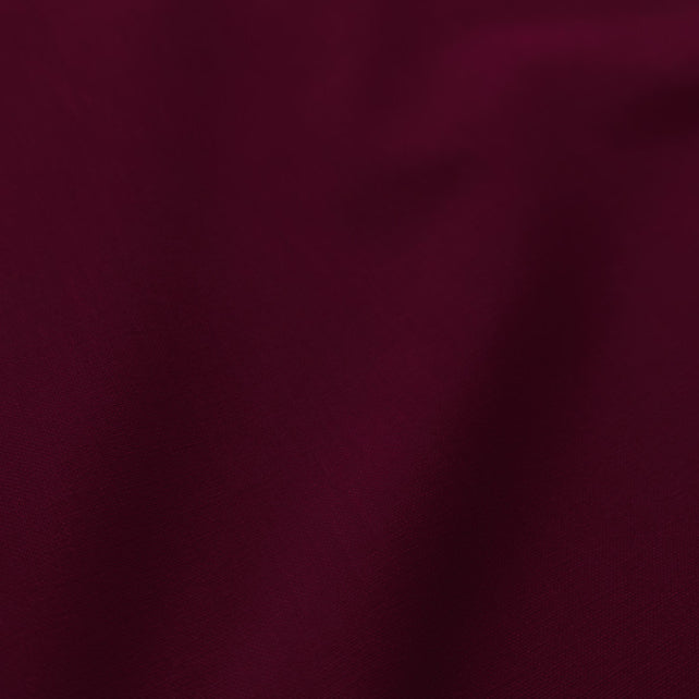 Tissu Coton Uni Couleur Grenat | Laize 1m50