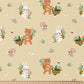 Coton Animaux Fermiers Fond Jaune | 1m x 1m50