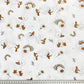 Tissu Coton Canards Camomille Fond Blanc | Laize 1m55
