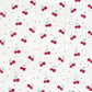 Tissu Coton Grandes Cerises Fond Blanc | Laize 1m60