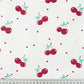 Tissu Coton Grandes Cerises Fond Blanc | Laize 1m60