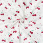Tissu Coton Grandes Cerises Fond Blanc | Laize 1m60