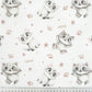 Tissu Coton Chats Meow Gris Fond Blanc | Laize 1m60