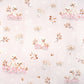 Tissu Coton Cygne et Lys Fond Rose Pâle | Laize 1m60