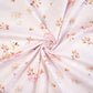 Tissu Coton Cygne et Lys Fond Rose Pâle | Laize 1m60