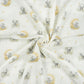 Tissus Double Gaze De Coton Imprimé | Eléphants Lune Jaune | Laize 135cm