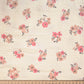 Tissu Double Gaze De Coton Imprimé | Fleurs Molisa Ecru Rose
