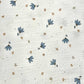 Double Gaze De Coton Imprimé | Fleurs Sevia Blanc Bleu | Laize 130cm
