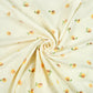 Tissu Double Gaze De Coton Imprimé | Pêches Fond Ecru | Laize 130cm