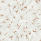 Tissu Double Gaze De Coton Imprimé | Nœuds Beiges Fond Blanc | Laize 130cm
