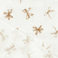 Tissu Double Gaze De Coton Imprimé | Nœuds Beiges Fond Blanc | Laize 130cm