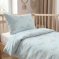 Tissu Coton Eléphant Lune Fond Bleu | Laize 1m60