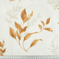 Tissu Coton Grandes Feuilles Beiges Fond Ecru | Laize 1m55