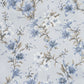 Tissu Coton Grandes Fleurs de Lys Bleues Fond Bleu Pastel | Laize 1m55