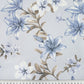 Tissu Coton Grandes Fleurs de Lys Bleues Fond Bleu Pastel | Laize 1m55